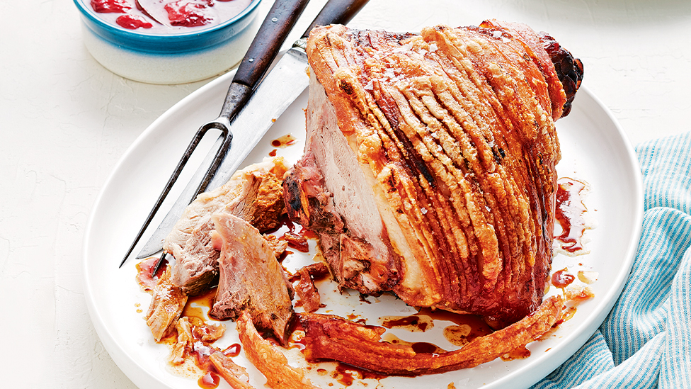 ForkTender Pork Leg Roast with Caramelised Plum Vinaigrette recipe Coles