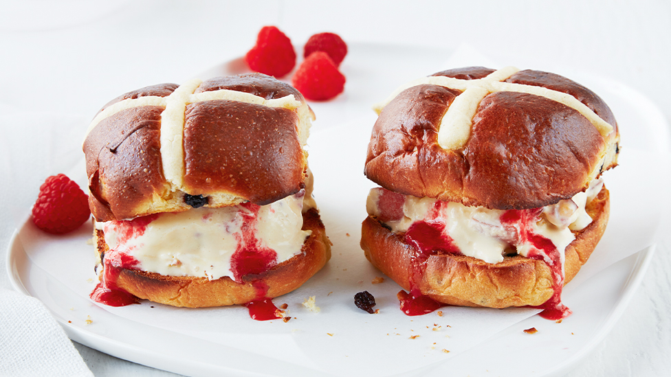 Hot Cross Bun and Frozen Custard Sandwich recipe Coles