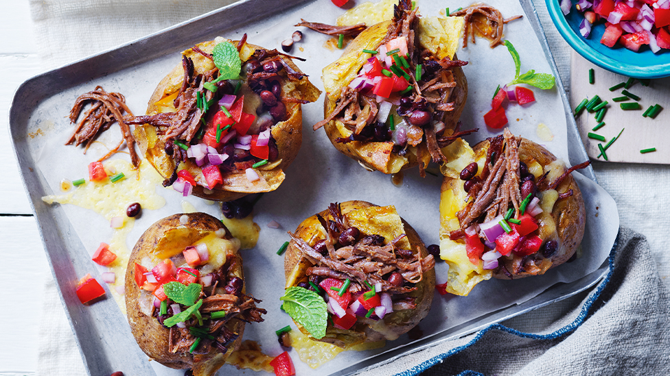 Jacket potatoes with TexanStyle Beef recipe Coles