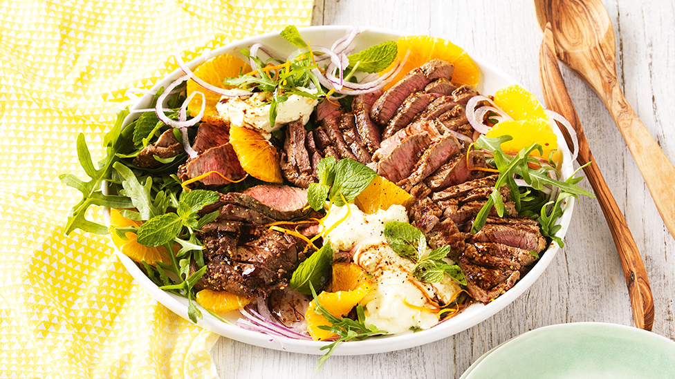 Quick and Easy Lamb and Orange Rocket Salad recipe Coles