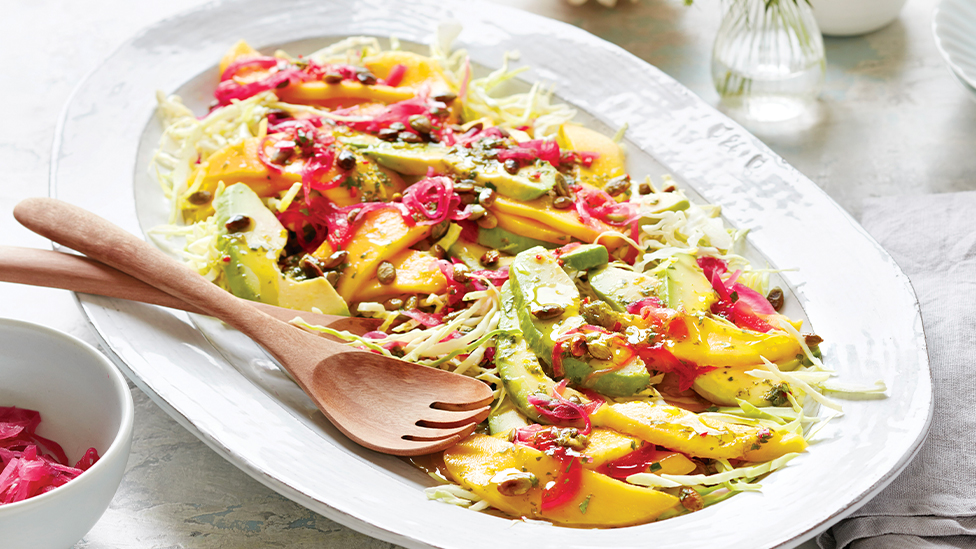 Mangoavocado salad with coriander dressing recipe Coles