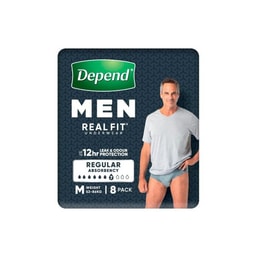 Depend Real Fit Incontinence Underwear Men Medium | 8 pack