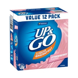 Sanitarium Up&go Liquid Breakfast Fridge Pack Strawberry 12x250ml | 3L