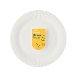 Coles Simply Paper Dinner Plates | 20 Pack