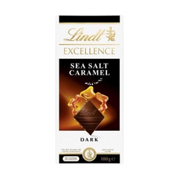 Lindt Excellence Sea Salt Caramel Dark Chocolate Block | 100g