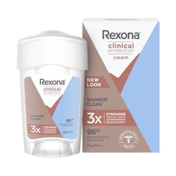 Rexona Women Deodorant 96hr Clinical Cream Shower Clean | 45mL