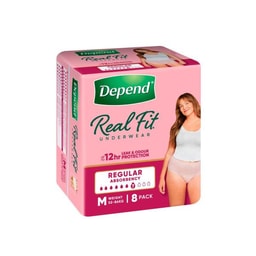 Buy Depend Real Fit Incontinence Underwear Regular Women Large 8 pack ...