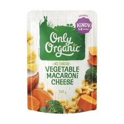 Only Organic Kindy 1-5 Years Vegetable Macaroni & Cheese Pasta Express | 220g