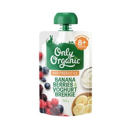 Only Organic Banana Berries & Yoghurt Brekkie Baby Food Pouch 8+ Months | 120g