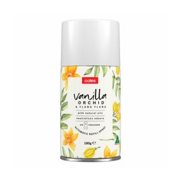 Coles Air Freshener Auto Refill Spray Vanilla Orchid & Ylang Ylang | 180g