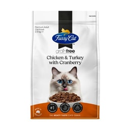Fussy Cat Grain Free Adult Dry Cat Food Chicken & Turkey With Cranberry | 2.5 Kg