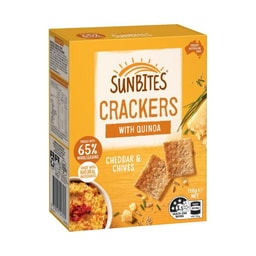Sunbites Cheddar & Chives Snack Crackers With Quinoa Share Pack | 110g
