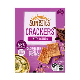 Sunbites Caramelised Onion & Balsamic Snack Crackers | 110g