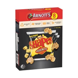 Arnott's Shapes Vegemite & Cheese Cracker Multipack 8 Pack | 200g