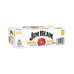 Jim Beam Double Serve Can 375ml | 24 Pack