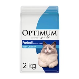 Optimum Adult Furball Dry Cat Food With Chicken | 2kg