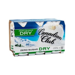 Canadian Club & Zero Sugar Dry Can 375ml | 6 Pack