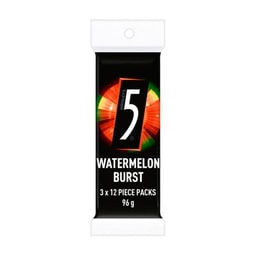5 Gum Watermelon Burst Sugar Free Chewing Gum | 96g
