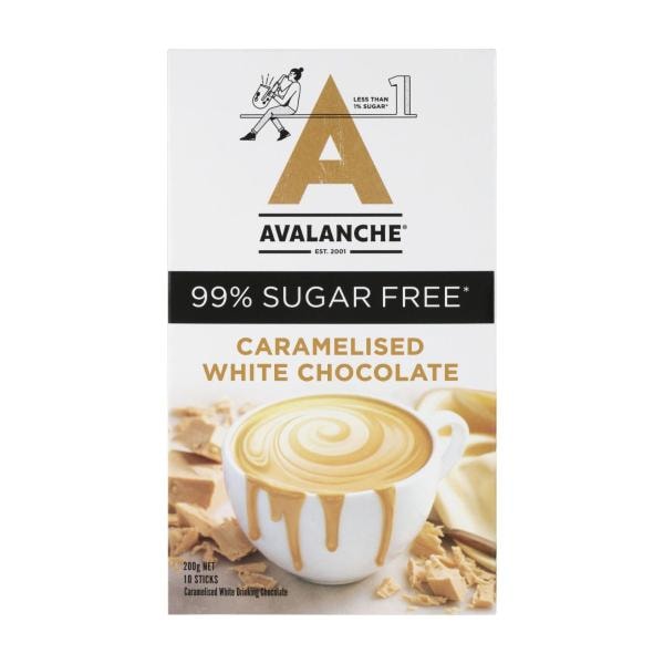 Avalanche Sugarfree Drinking Sachets Chocolate 10 Pack | 200g