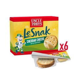 Uncle Tobys Le Snak Cheese Dip And Crackers Cheddar Kids Lunchbox Snack | 132g