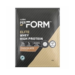 Coles Perform Elite Whey High Protein Powder Chocolate | 40g