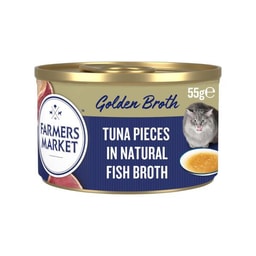 Farmers Market Grain Free Adult Wet Cat Food Chicken Pieces in Natural Fish Broth | 55g