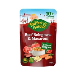 Rafferty's Garden Beef Bolognese & Macaroni Mini Meal Baby Food Pouch 10+ Months | 170g