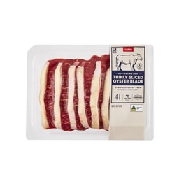 Coles No Added Hormone Beef Oyster Blade Thin Sliced Steak | 400g