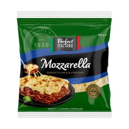 Perfect Italiano Dairy Cheese Grated Mozzarella:mozzarella | 450g