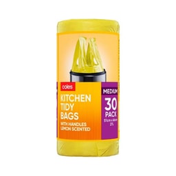 Coles Kitchen Tidy Lemon Medium | 30 pack