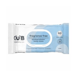 CUB Biodegradable Fragrance Free Baby Wipes | 80 pack