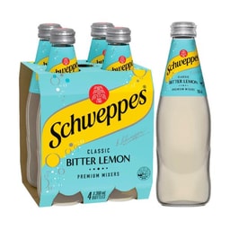 Schweppes Bitter Lemon Soft Drink Classic Mixers Multipack 300ml x 4 Pack | 4 pack