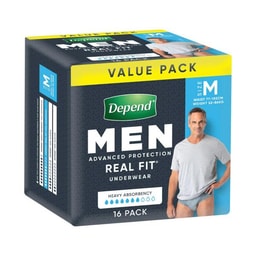 Depend Men Real Fit Underwear Medium | 16 pack