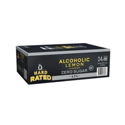 Hard Rated Zero Sugar Can 375ml | 24 Pack