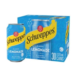 Schweppes Lemonade Soft Drink Cans Multipack 375ml x 30 Pack | 30 pack