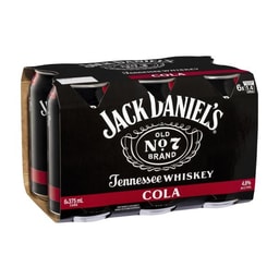 Jack Daniels & Cola Can 375ml | 6 Pack