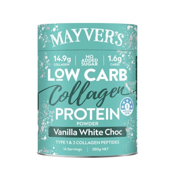 Mayver's Mayvers Low Carb Collagen Protein Vanilla White Chocolate