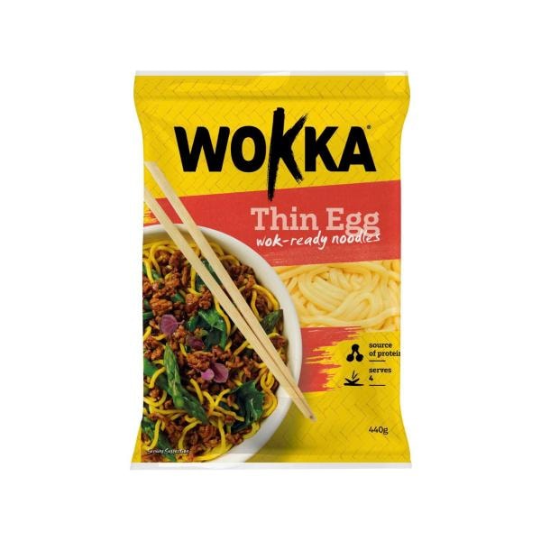 Wokka Wokka Thin Egg Style 98% Fat Free Noodles | 440g