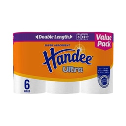 Buy Handee Ultra Double Length Paper Towel Crisp White 2 pack | Coles