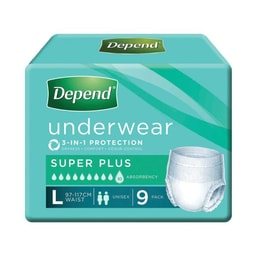 Depend Underwear Super Plus Large | 9 Pack