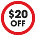 $20 off