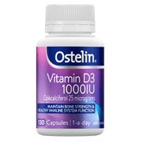 Ostelin Vitamin D 1000IU D3 Capsules For Bones + Immunity | 130 pack