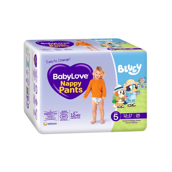 Babylove Nappy Pants Size 5 (12-17Kg) | 25 pack