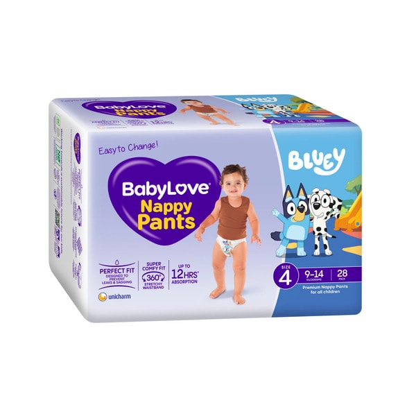 Babylove Nappy Pants Size 4 (9-14Kg) | 28 pack
