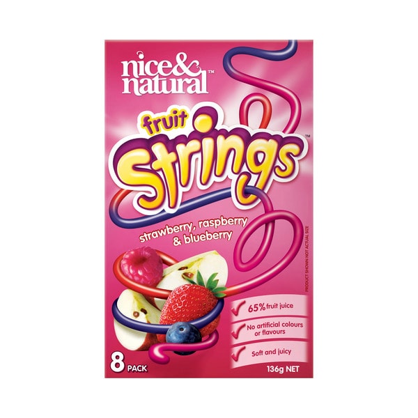 Nice & Natural Raspberry & Blueberry Fruit Strings | 136g