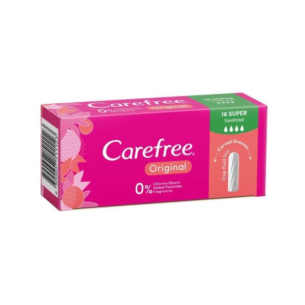 Carefree Original Super Tampons | 16 pack