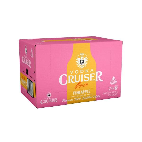 Vodka Cruiser Pure Pineapple 275mL | 24 Pack