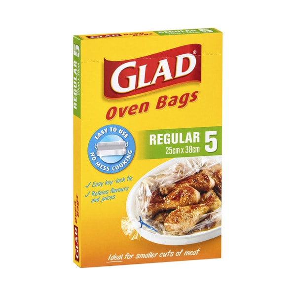 Glad Regular Oven Bags 25cm X 38cm | 5 pack