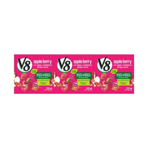 Campbell's V8 Apple Berry Fusion Juice Multipack 250mL | 3 pack