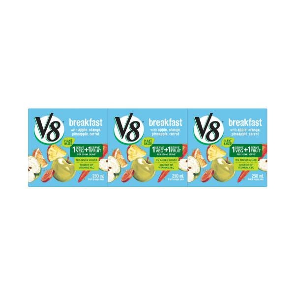 Campbell's V8 Breakfast Juice Box 250mL | 3 pack